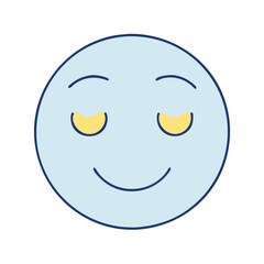 Fototapeta premium face with a peaceful smile icon, face with a peaceful smile vector, face with a peaceful smile web icon.