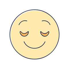 face with a peaceful smile icon, face with a peaceful smile vector, face with a peaceful smile web icon.