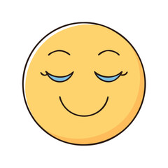 face with a peaceful smile icon, face with a peaceful smile vector, face with a peaceful smile web icon.