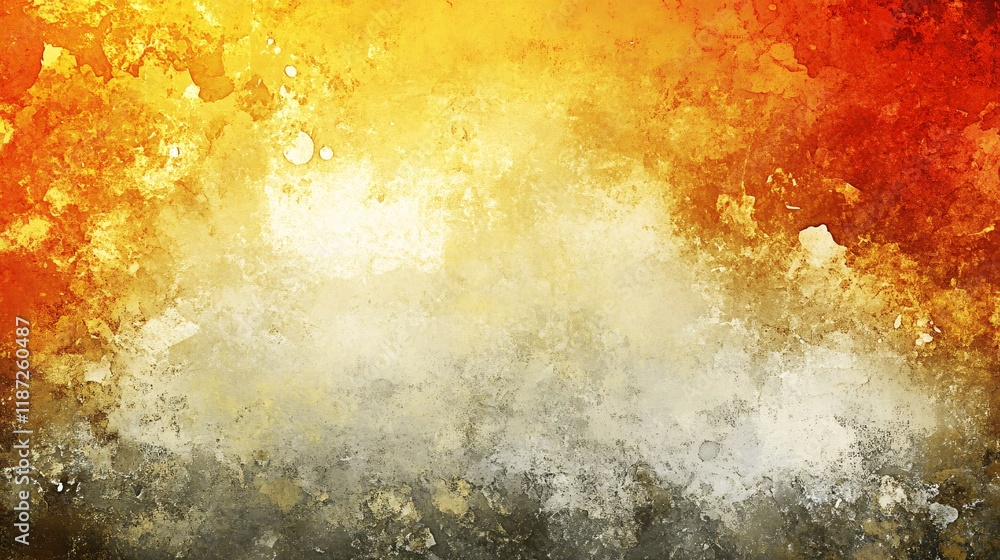 Poster vibrant abstract art blending warm hues and soft textures in a dynamic composition