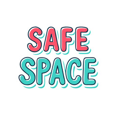 safe space text vector icon, safe space text vector illustration - simple illustration of safe space text, perfect for logos,and safe space text -themed designs.