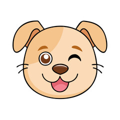 Obraz premium smiling pet face vector icon, smiling pet face vector illustration - simple illustration of smiling pet face, perfect for logos,and smiling pet face -themed designs.