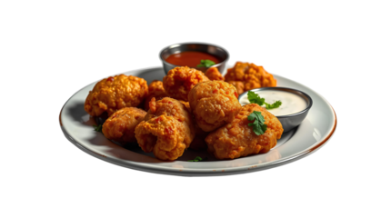 Photo of Delicious Pakora, desi food isolated on transparent background
