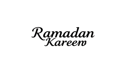 Photo of Ramadan Kareem word isolated on transparent background