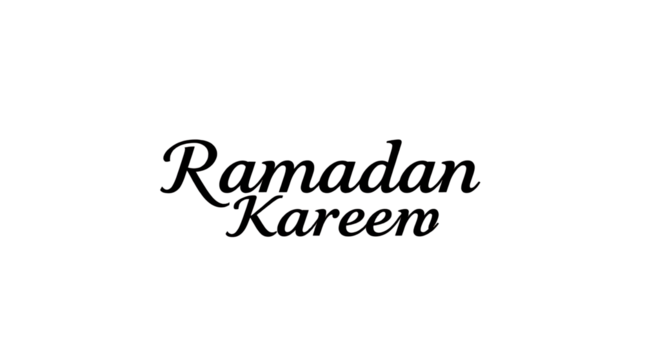 Photo of Ramadan Kareem word isolated on transparent background