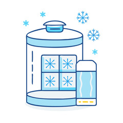 cryogenic storage vector icon, cryogenic storage vector illustration - simple illustration of cryogenic storage, perfect for logos,and cryogenic storage -themed designs.