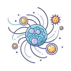 dark matter vector icon, dark matter vector illustration - simple illustration of dark matter, perfect for logos,and dark matter -themed designs.