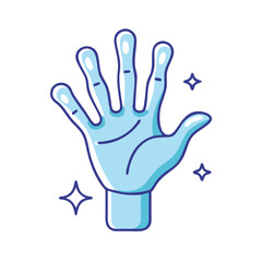extraterrestrial hand vector icon, extraterrestrial hand vector illustration - simple illustration of extraterrestrial hand, perfect for logos,and extraterrestrial hand -themed designs.