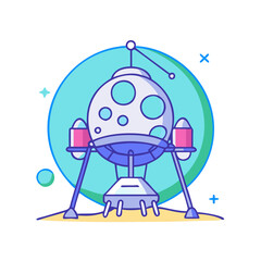 lunar lander vector icon, lunar lander vector illustration - simple illustration of lunar lander, perfect for logos,and lunar lander -themed designs.