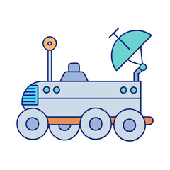 lunar rover vector icon, lunar rover vector illustration - simple illustration of lunar rover, perfect for logos,and lunar rover -themed designs.