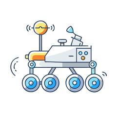 mars rover vector icon, mars rover vector illustration - simple illustration of mars rover, perfect for logos,and mars rover -themed designs.