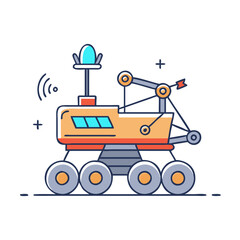 mars rover vector icon, mars rover vector illustration - simple illustration of mars rover, perfect for logos,and mars rover -themed designs.