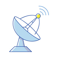 satellite dish vector icon, satellite dish vector illustration - simple illustration of satellite dish, perfect for logos,and satellite dish -themed designs.