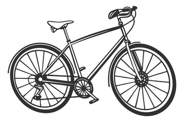 bicycle on white background