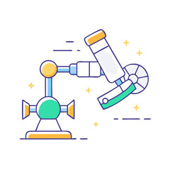 space docking arm vector icon, space docking arm vector illustration - simple illustration of space docking arm, perfect for logos,and space docking arm -themed designs.