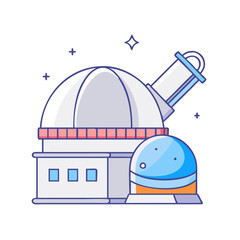 space observatory vector icon, space observatory vector illustration - simple illustration of space observatory, perfect for logos,and space observatory -themed designs.