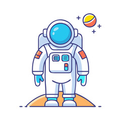 Fototapeta premium spacesuit vector icon, spacesuit vector illustration - simple illustration of spacesuit, perfect for logos,and spacesuit -themed designs.