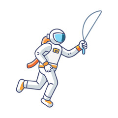 space walk tether vector icon, space walk tether vector illustration - simple illustration of space walk tether, perfect for logos,and space walk tether -themed designs.