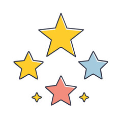 Obraz premium stars vector icon, stars vector illustration - simple illustration of stars, perfect for logos,and stars -themed designs.