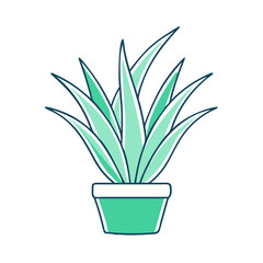agave plant vector icon, agave plant vector illustration-simple illustration of agave plant, perfect for logos,and agave plant-themed designs.