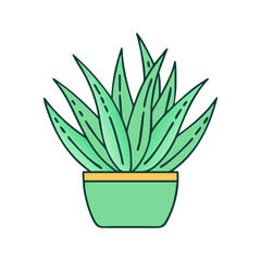 agave plant vector icon, agave plant vector illustration-simple illustration of agave plant, perfect for logos,and agave plant-themed designs.