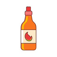bottle of hot sauce vector icon, bottle of hot sauce vector illustration-simple illustration of bottle of hot sauce, perfect for logos,and bottle of hot sauce-themed designs.