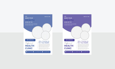 Simple Minimalistic Creative Unique Medical Flyer Template Design
