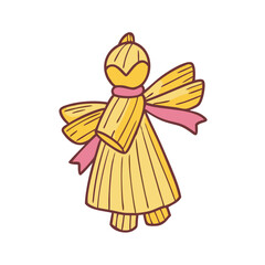 corn husk doll vector icon, corn husk doll vector illustration-simple illustration of corn husk doll, perfect for logos,and corn husk doll-themed designs.