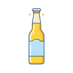 corona bottle vector icon, corona bottle vector illustration-simple illustration of corona bottle, perfect for logos,and corona bottle-themed designs.