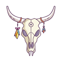 cow skull decoration vector icon, cow skull decoration vector illustration-simple illustration of cow skull decoration, perfect for logos,and cow skull decoration-themed designs.