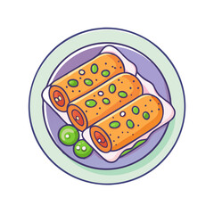 enchiladas vector icon, enchiladas vector illustration-simple illustration of enchiladas, perfect for logos,and enchiladas-themed designs.