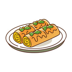 enchiladas vector icon, enchiladas vector illustration-simple illustration of enchiladas, perfect for logos,and enchiladas-themed designs.