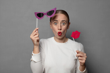 young blonde woman joking funny