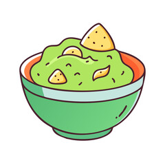 guacamole bowl vector icon, guacamole bowl vector illustration-simple illustration of guacamole bowl, perfect for logos,and guacamole bowl-themed designs.