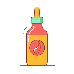 hot sauce bottle vector icon, hot sauce bottle vector illustration-simple illustration of hot sauce bottle, perfect for logos,and hot sauce bottle-themed designs.
