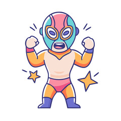 lucha libre wrestler vector icon, lucha libre wrestler vector illustration-simple illustration of lucha libre wrestler, perfect for logos,and lucha libre wrestler-themed designs.