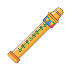 mexican flute vector icon, mexican flute vector illustration-simple illustration of mexican flute, perfect for logos,and mexican flute-themed designs.