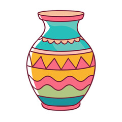 mexican pottery vase vector icon, mexican pottery vase vector illustration-simple illustration of mexican pottery vase, perfect for logos,and mexican pottery vase-themed designs.