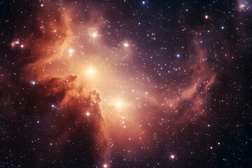 Obraz premium Celestial artwork featuring a vibrant glowing body against a starry backdrop