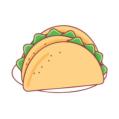 tacos vector icon, tacos vector illustration-simple illustration of tacos, perfect for logos,and tacos-themed designs.