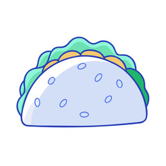 tacos vector icon, tacos vector illustration-simple illustration of tacos, perfect for logos,and tacos-themed designs.