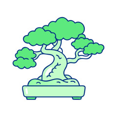 bonsai tree vector icon, bonsai tree vector illustration-simple illustration of bonsai tree, perfect for logos,and bonsai tree - themed designs.