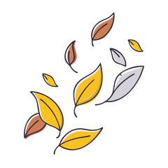 falling leaves vector icon, falling leaves vector illustration-simple illustration of falling leaves, perfect for logos,and falling leaves - themed designs.