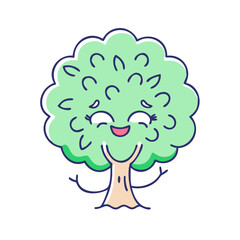 happy tree vector icon, happy tree vector illustration-simple illustration of happy tree, perfect for logos,and happy tree - themed designs.