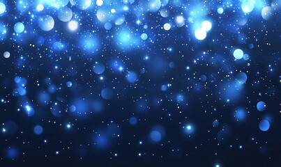 Abstract blue glittering bokeh background