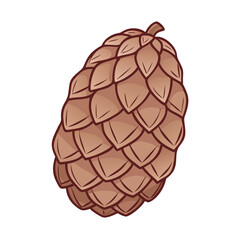 pine cone vector icon, pine cone vector illustration-simple illustration of pine cone, perfect for logos,and pine cone - themed designs.