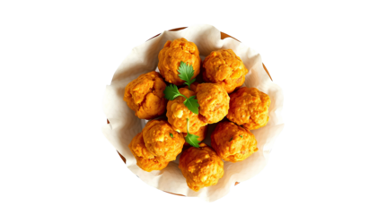 Photo of Delicious Pakora, desi food isolated on transparent background
