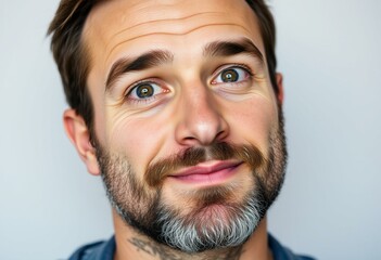 Obraz premium Portrait of a man with a beard in a relaxed pose