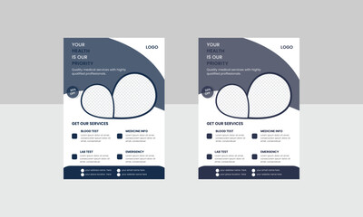 Simple Minimalistic Creative Unique Medical Flyer Template Design