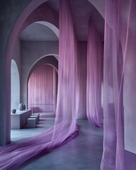 Classic white tulle with geometric patterns adorns_012